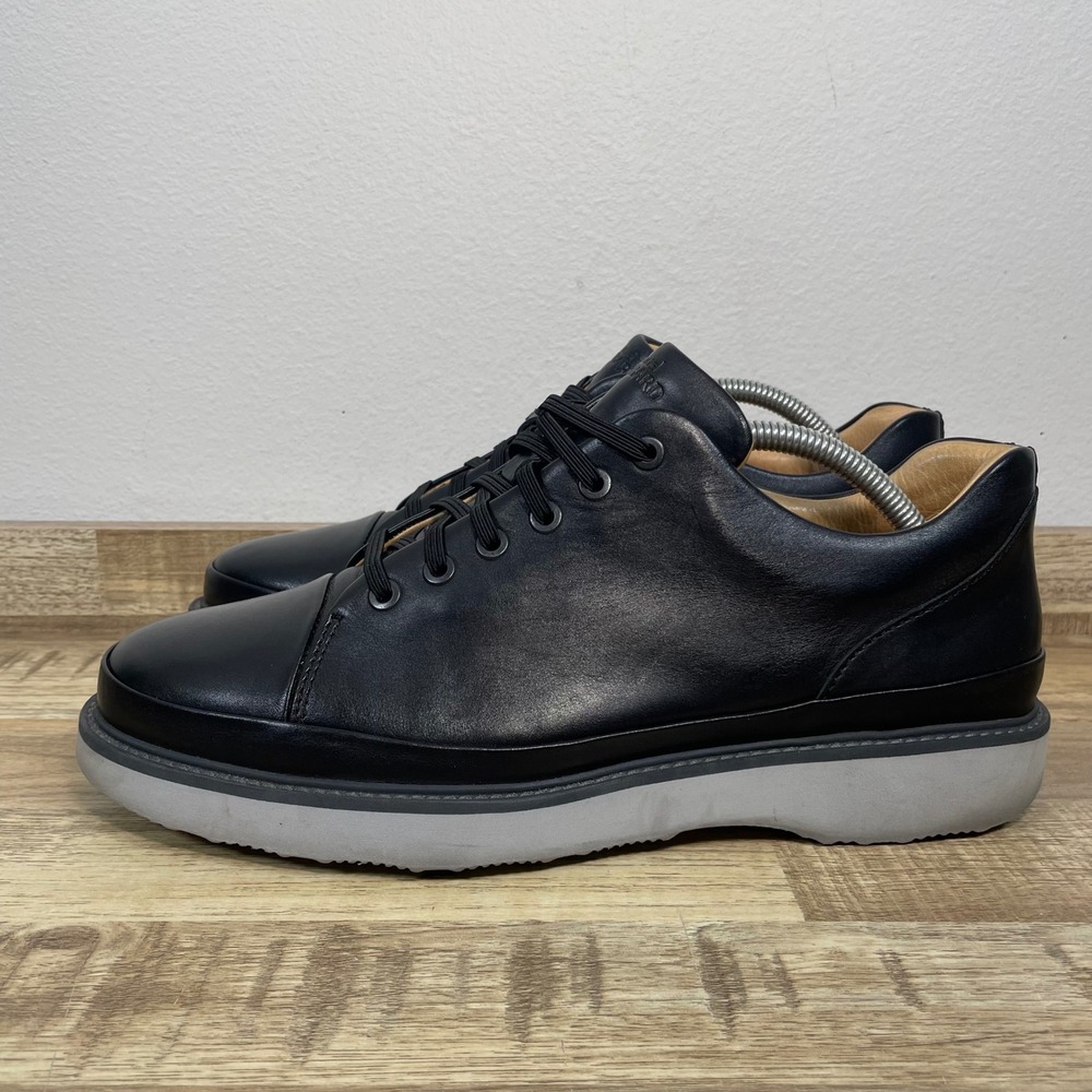 Samuel Hubbard Dress Fast Mens Black Leather Vibram Sole Sneakers Shoe 10 EUC - Picture 3 of 8
